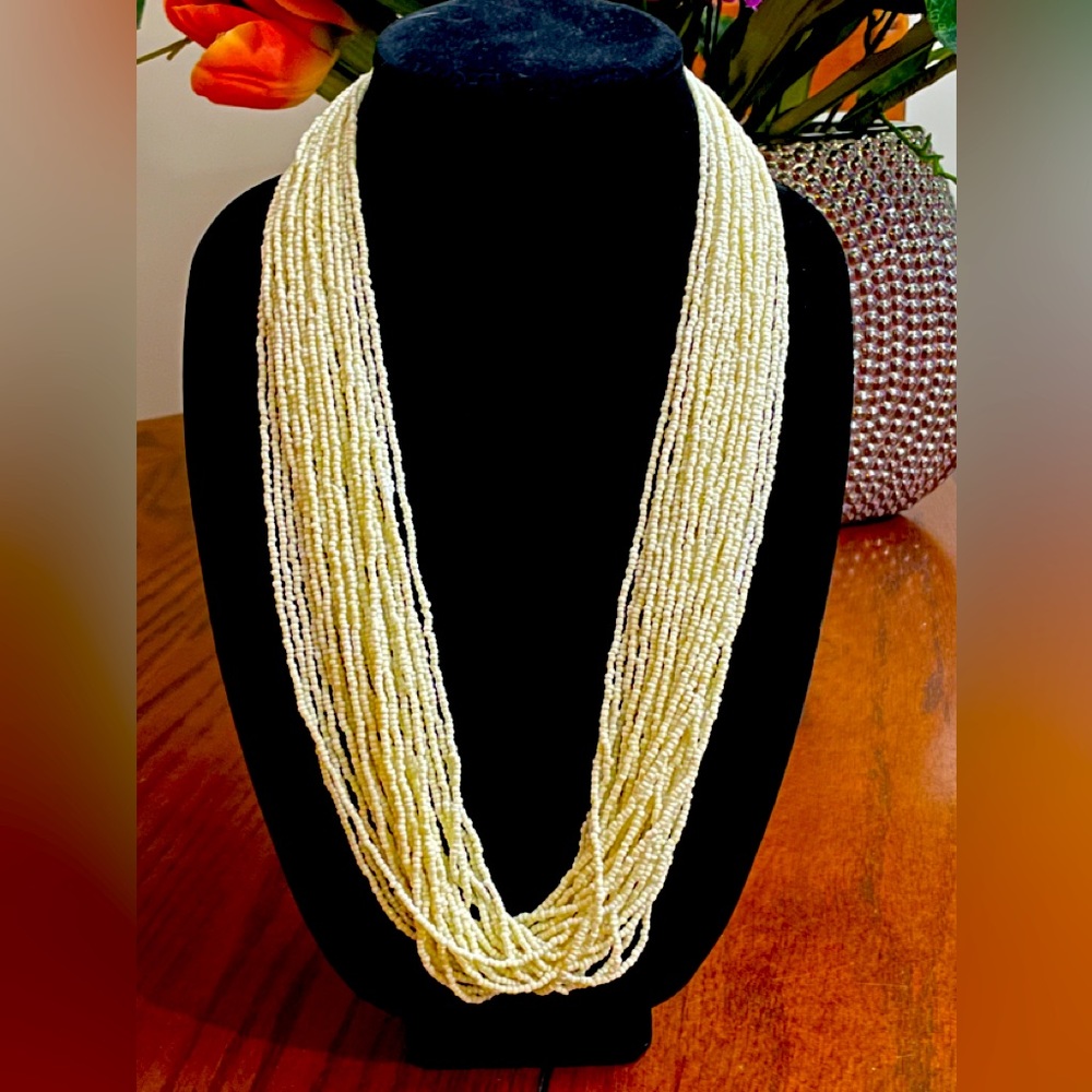 28 strands of seed beads necklace